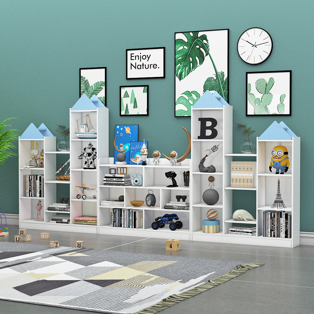 幼儿园书架展示柜宝宝大容量落地组合学生书柜儿童绘本经济型玩具