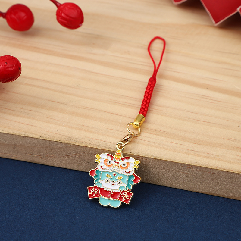 Creative Dragon Year Key String Pendant Cute Car Cellphone Chain Bag Accessories New Year Present Small Gift Wholesale