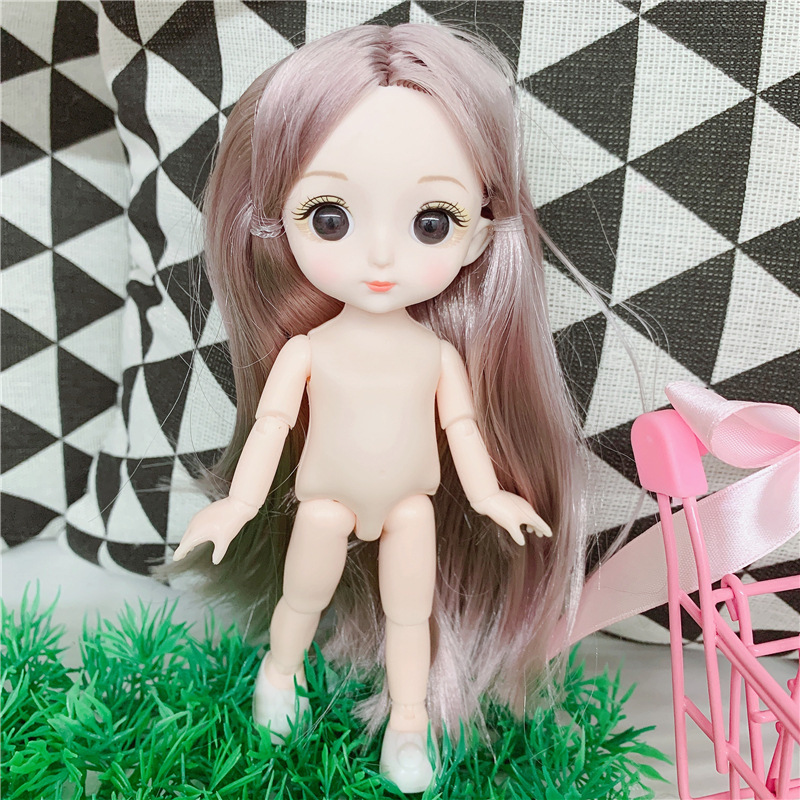 17厘米bjd洋娃娃素体过家家女孩公主玩具13关节8分乐乐芭芘小裸娃