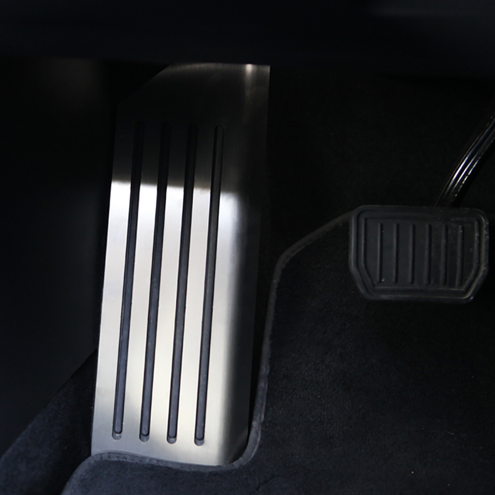 适用于特斯拉model3/y/s/x油门刹车休息区踏板改装装饰脚踏板金属