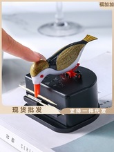 创意趣味啄木鸟牙签盒小鸟自动按压式牙签筒个性家用高档牙签桶