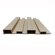 高低格竹木纤维格栅板生态木空心格栅凹凸大小长城护墙板背景墙板