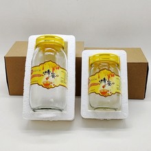 圆款蜂蜜玻璃瓶加厚食品包装密封罐一斤二斤装蜂糖瓶空瓶带盖包邮