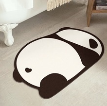 卡通熊猫异形硅藻泥吸水地垫家用浴室卫生间防滑速干脚垫入户门垫