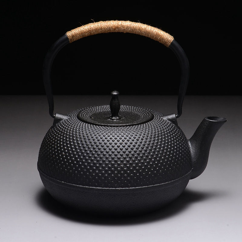 铁茶壶网虫日式极简风铸铁茶壶烧水生铁壶单壶养生老铁壶煮茶器