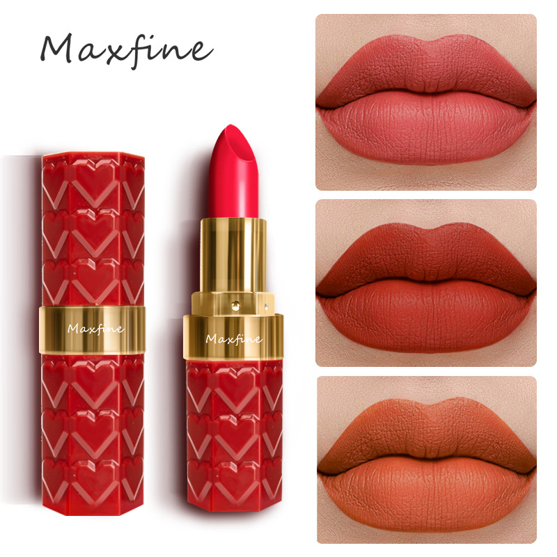 Cross-Border Makeup Maxfine18 Color Lipstick Kit Wholesale Matte Finish Nonstick Cup Non-Fading Lipstick