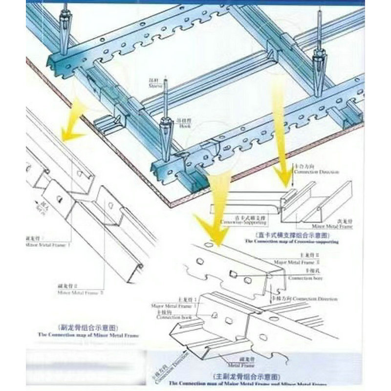 不锈钢轻钢龙骨可耐福38卡骨吊顶隔墙用轻钢龙骨