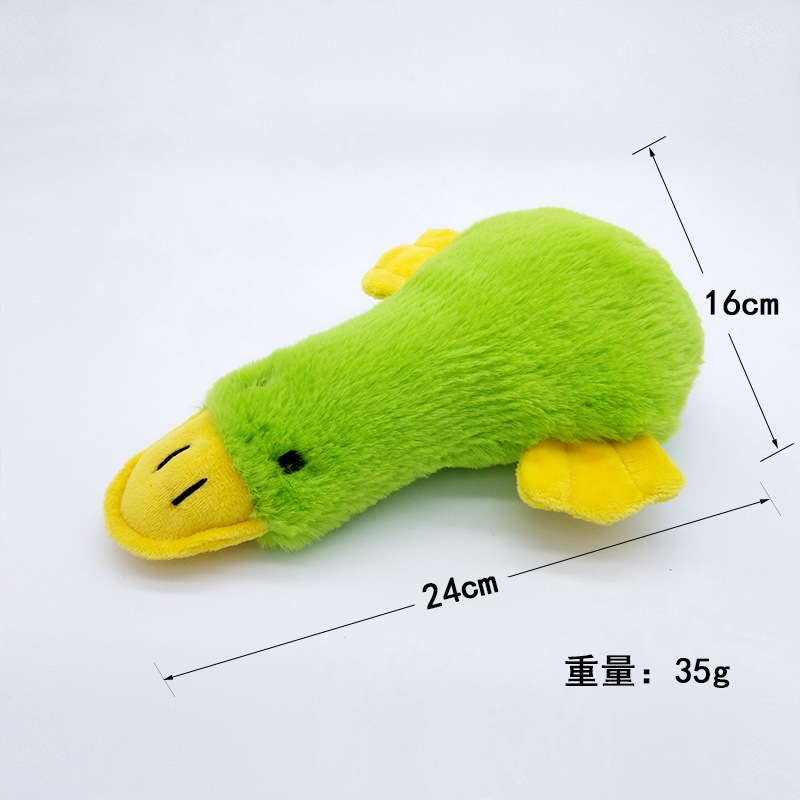 Pet Dog Sound Toy Plush Duck Bite-Resistant Molar Teeth Cleaning Puzzle Teddy Interactive Training Dog Toy