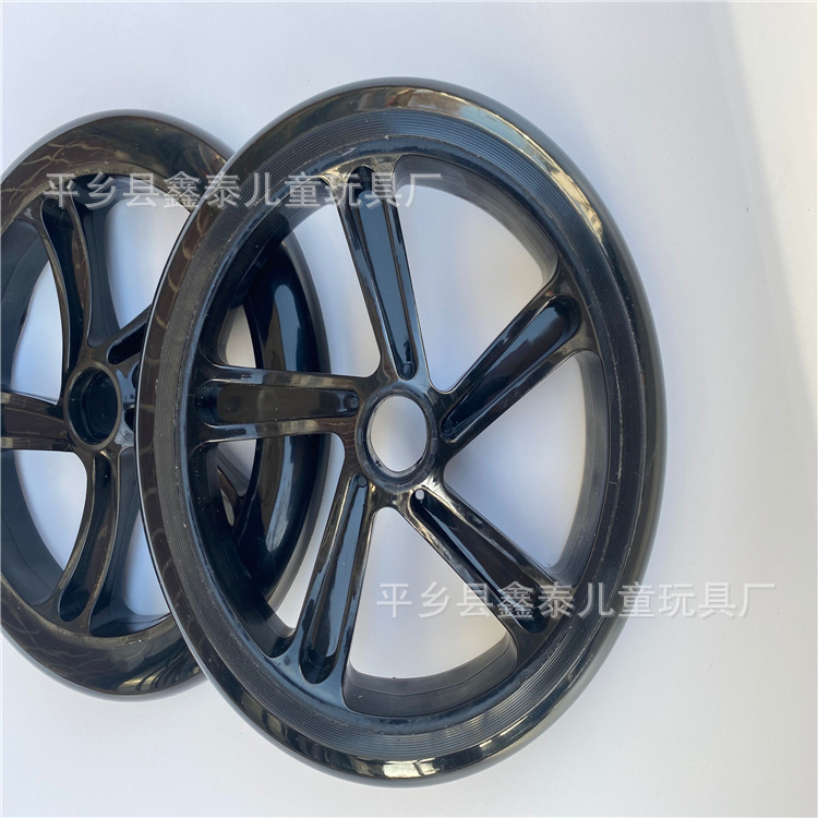 工厂成人滑板车轮子健腹轮电动车180mm聚氨酯PU轮定向万向轮优惠