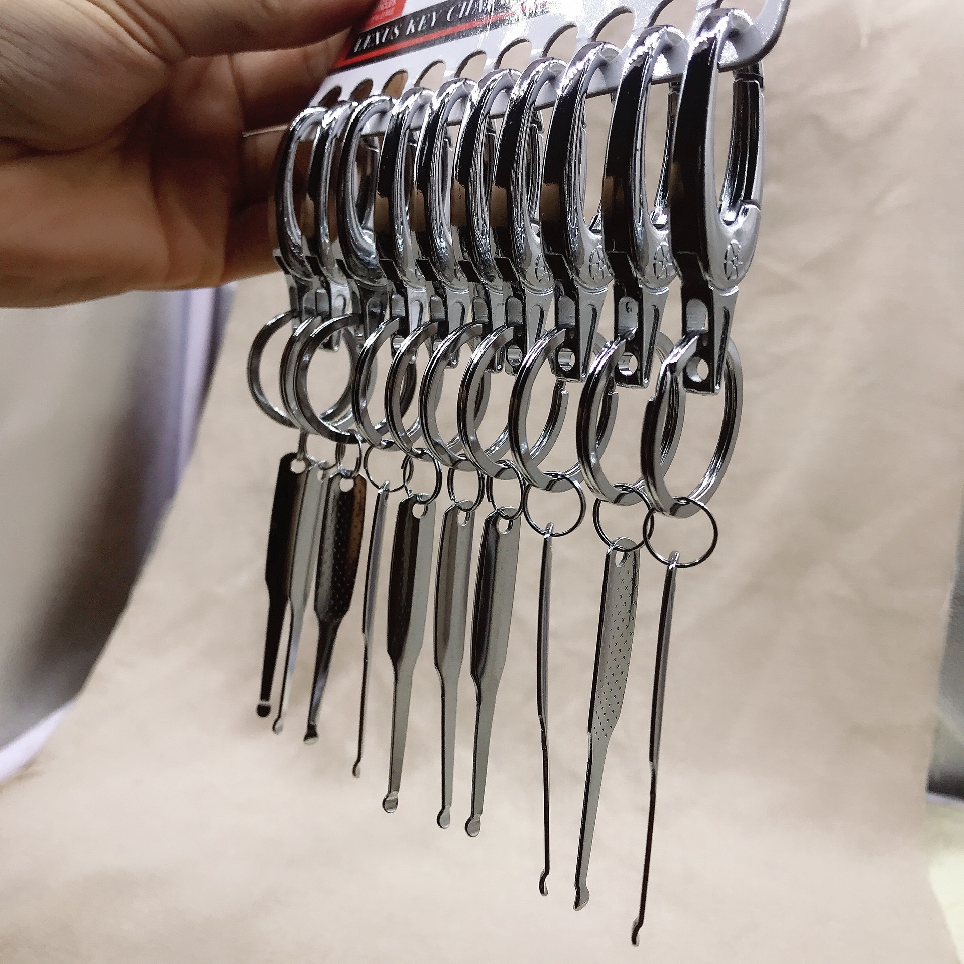 钥匙环加挖耳勺 钥匙圈钥匙环两元店三元店货源-阿里巴巴