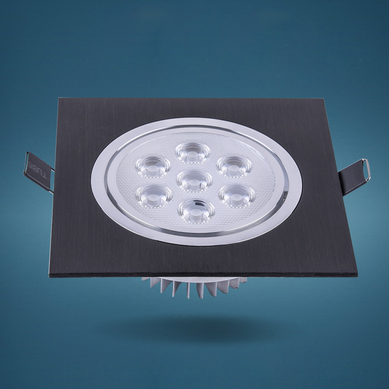 单头格栅射灯led斗胆灯背景墙灯cob方形天花灯3w5w7w9w12w18w全套