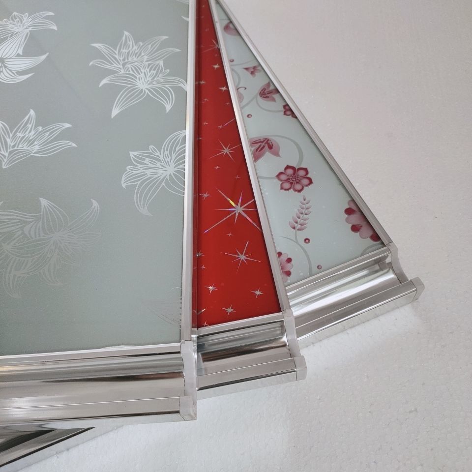 橱柜门钢化玻璃隐形晶钢门金刚门整体厨房彩晶