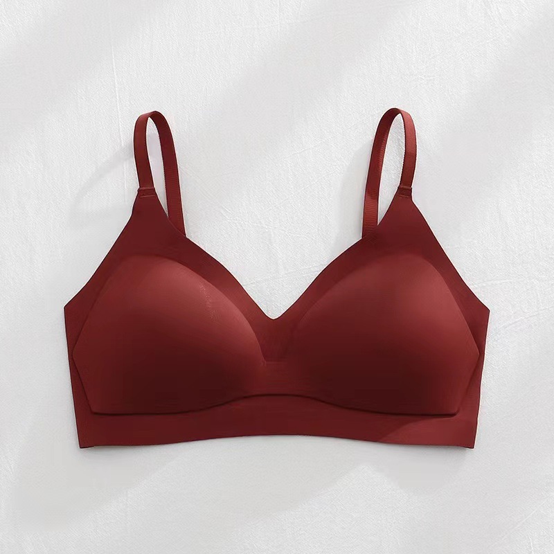 Japanese Seamless Underwear Fixed Cup Comfortable Air One-Piece Cup Underwear Simple Wireless Thin Bra One Piece