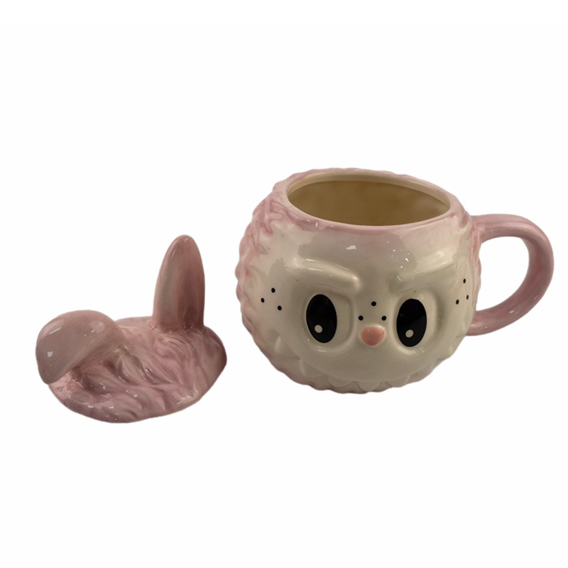 Easter Rabbit Cup Cartoon Animal Ceramic Mug Stoneware Water Cup with Lid Couple Water Cup Ins Wind Cup