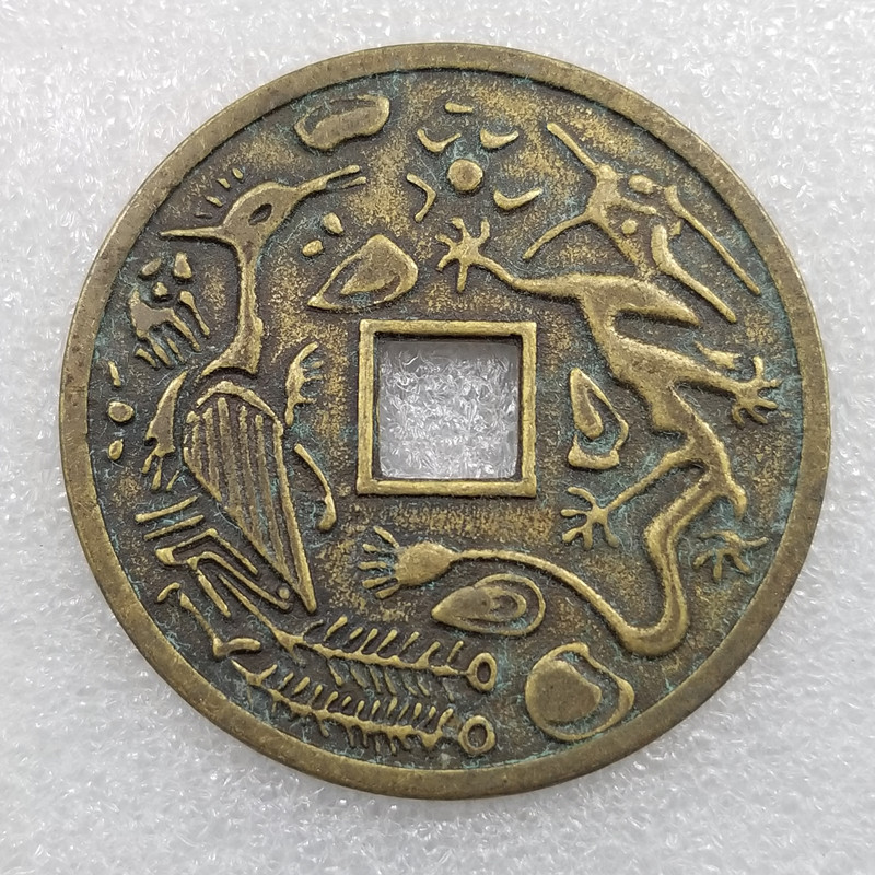 薄款仿古龙凤黄铜铜钱花钱直径43mmt163-阿里巴巴