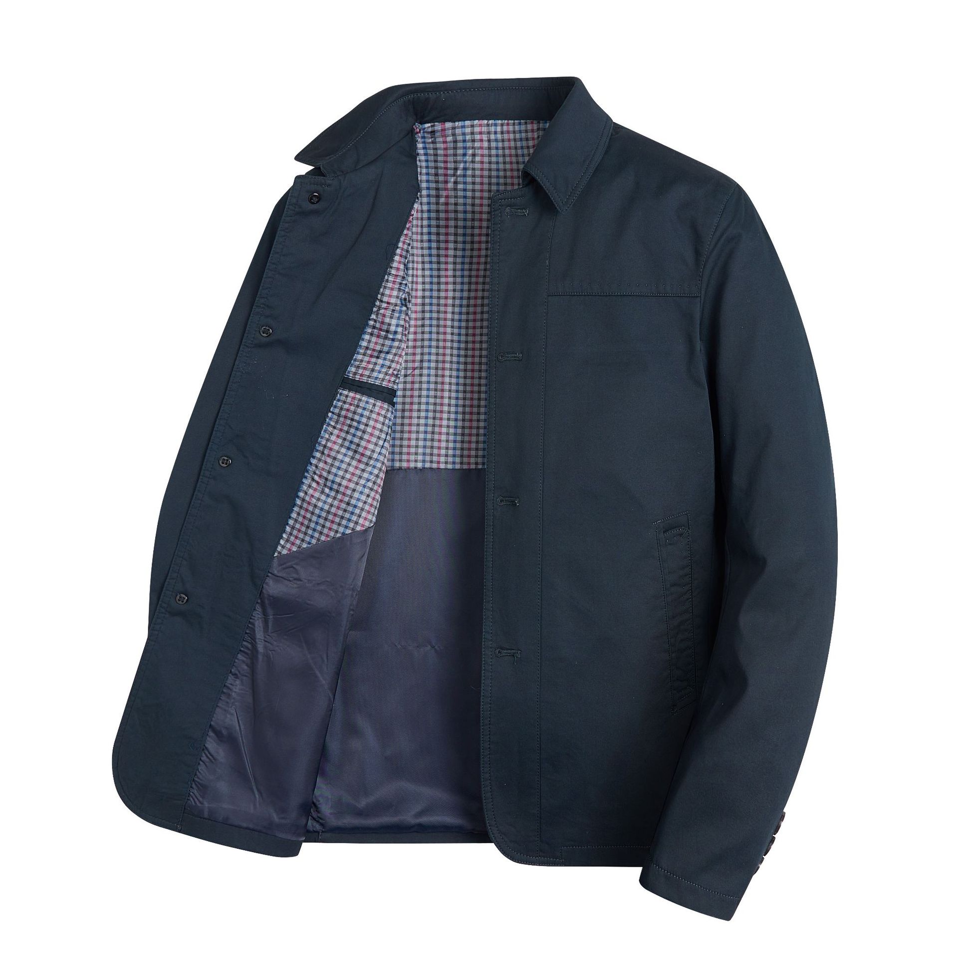 中老年男士全棉夹克爸爸春装外套爷爷老人休闲上衣春秋款男装外套