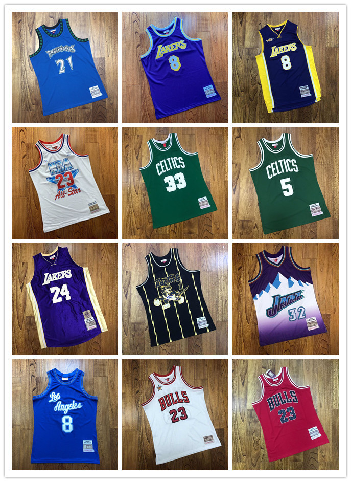 外贸现货 12斯托克顿球衣 爵士队32号马龙密绣复古运动篮球服批发