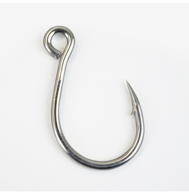 镀锡慢摇铁板钩钩大眼钩鱼钩路亚海钓铁板钩轻型船钓放流钓鱼钩