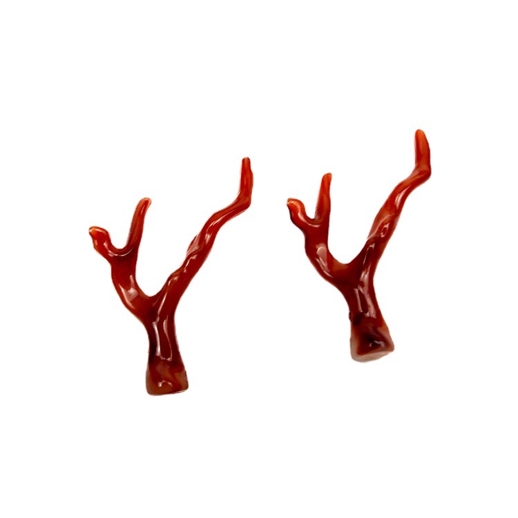 Acrylic-Based Resin Imitation Coral Dragon Horn Antlers Handmade DIY Archaistic Headdress Hairpin Accessories Accessories Hairpin Material