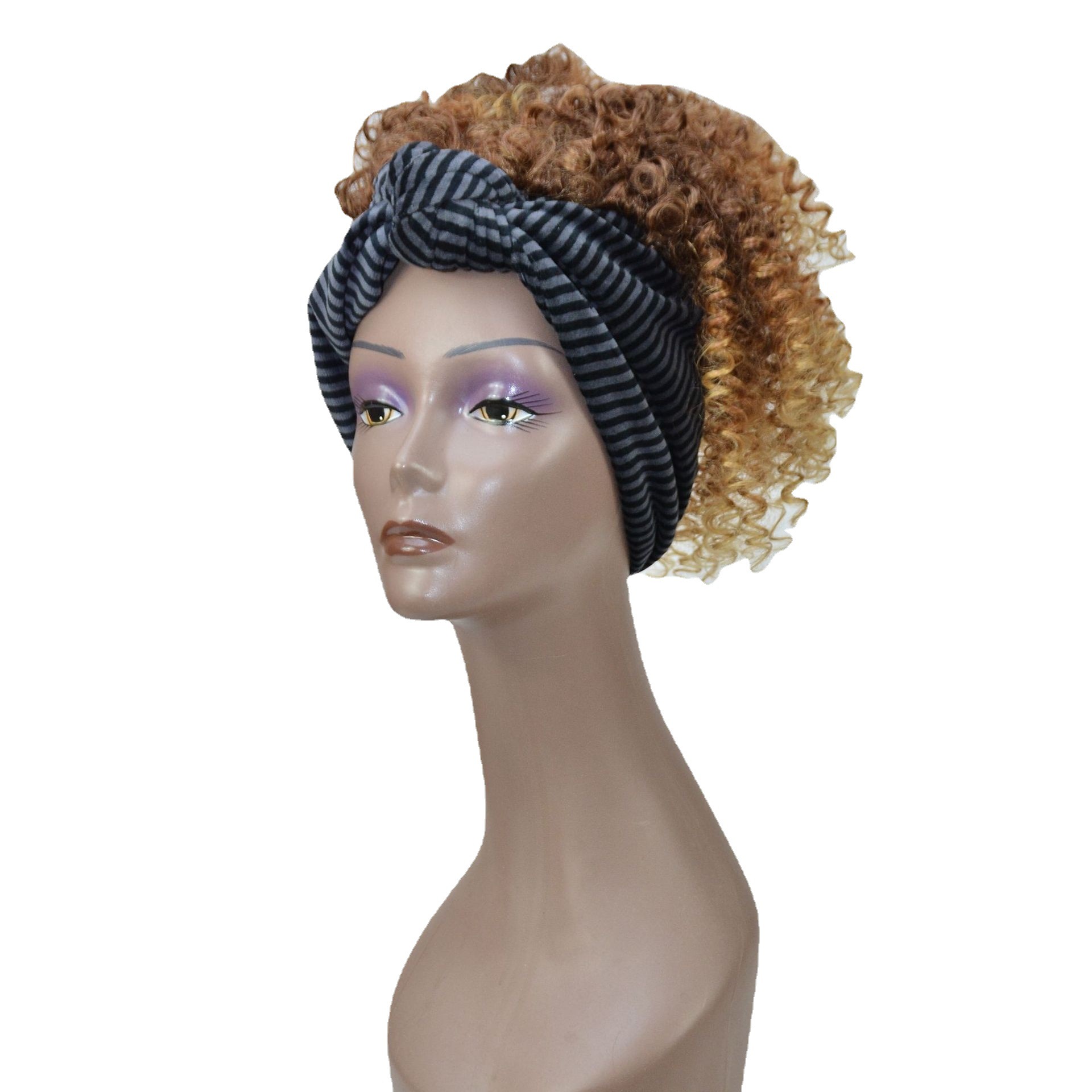 2021新款发带假发 爆炸头巾女蓬松卷发带头套