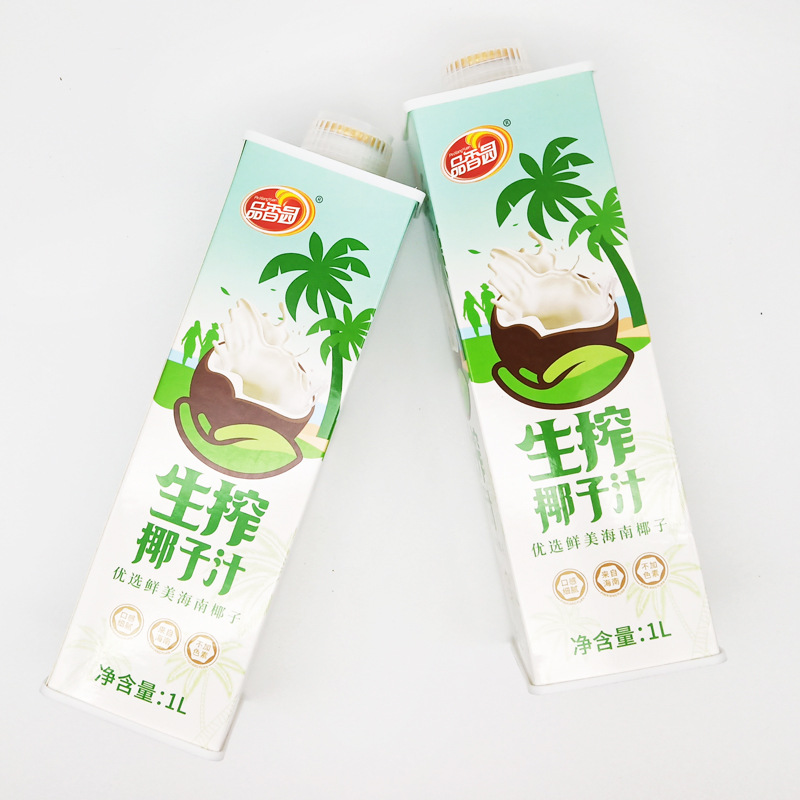 品香园生榨椰子汁1lx8瓶正宗海南特产椰奶椰汁植物蛋白饮料整箱