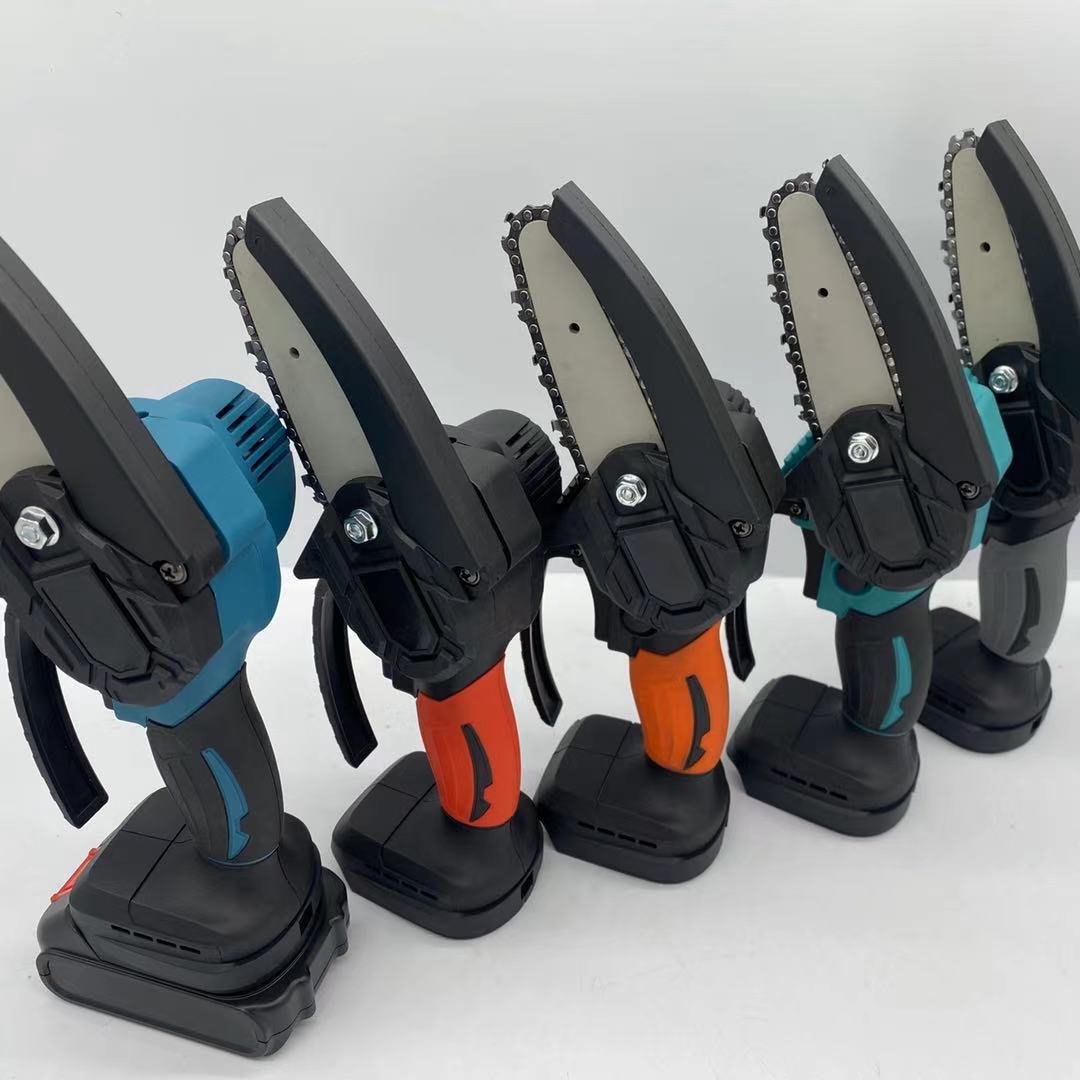 锂电充电电链锯单手电锯家用伐木锯电动迷你无线砍树修枝工具