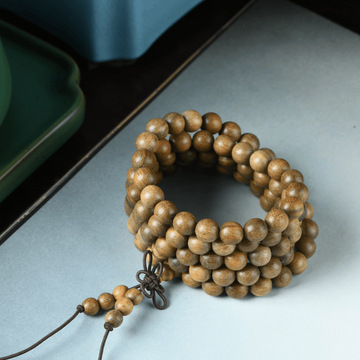 天然阿根廷绿檀手串108颗长串老型桶珠男女士手链项链佛珠念珠子