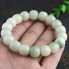 Pliant White jade Bodhi root Hand string Wenwan Pu Tizi Beads hold shade of a tree lovers Bracelet