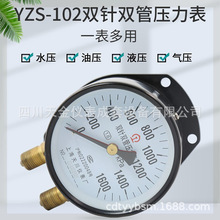 上海天川双针双管压力表YZS-102铁路船舶1000/1200KPa高静压力计