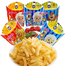 添乐卡通王伊脆薯条36盒整箱批发番茄酱香脆膨化食品儿童零食小吃