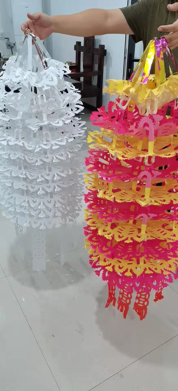 厂家50公分环保纸拉花手工清明拉花彩纸拉花