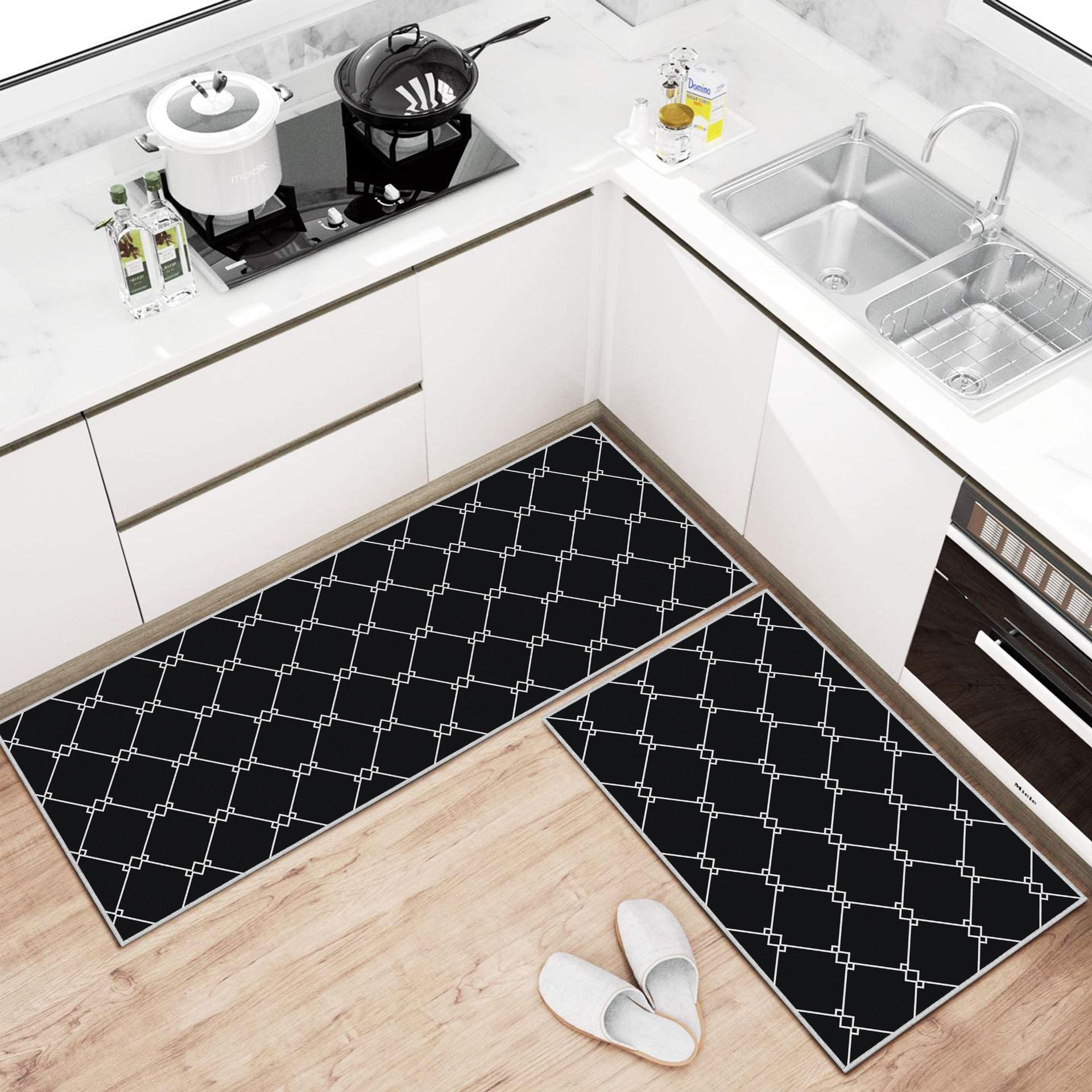 0成交977块日韩厨房地垫进门脚垫吧台地毯 浴室吸水防滑垫飘窗地毯