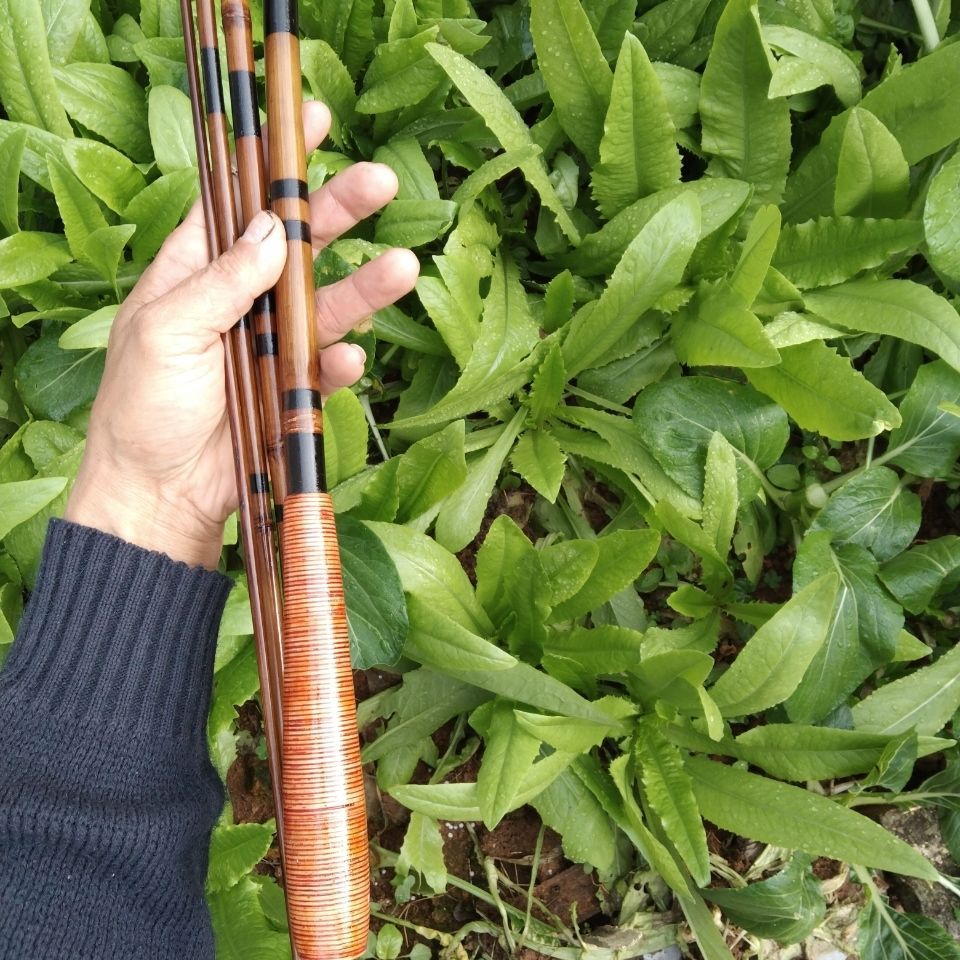 竹子鱼竿手工青鱼竹钓鱼白条休闲便携厘竹并继竿插接竹鱼竿