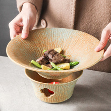 6创意摆台餐具陶瓷米饭碗茶杯勺子家用日式碟子复古风盘子碗