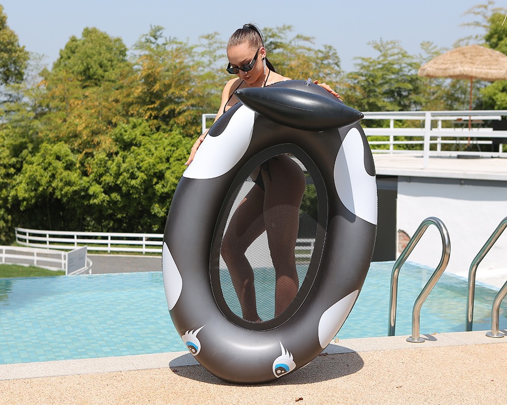 Cross-Border Hot Sale Spot Pvc Inflatable Realistic Tyrannosaurus Large Swimming Ring Water Park Riding Swimming Ring