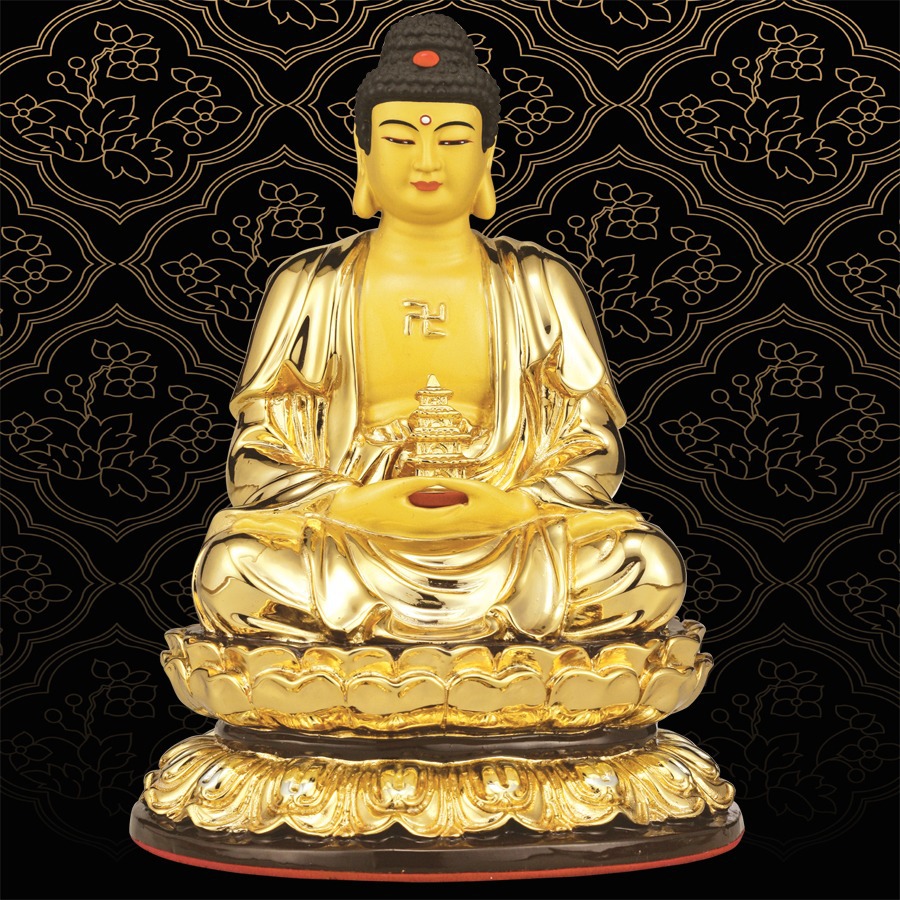 台湾盛凡铜鎏金 释迦牟尼佛 佛像摆件 家用供奉 厂家直供宗教物品