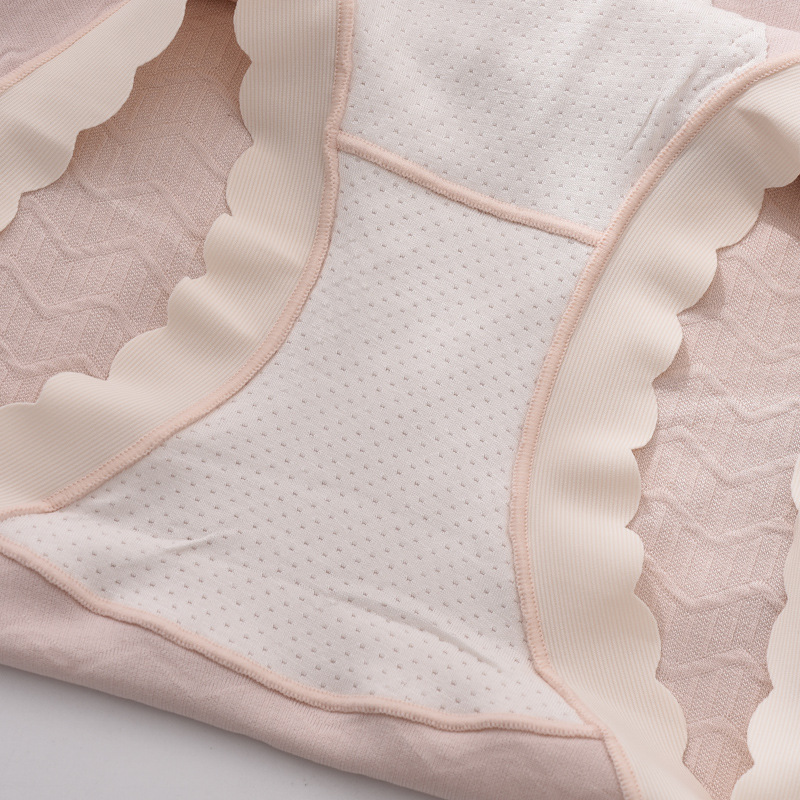 蚕丝蛋白高腰内裤女士收腹暖腹新款韩版莫代尔甜美女式三角裤衩头