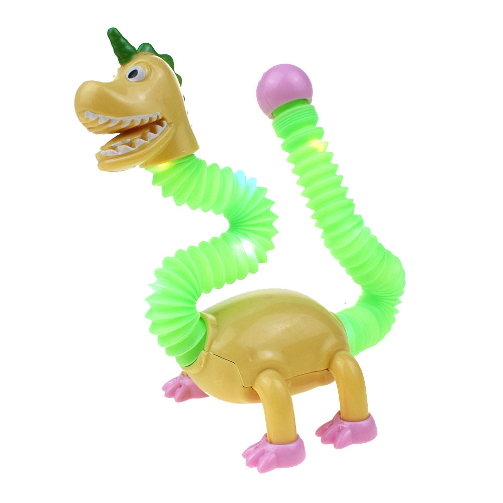 Children's Decompression Extension Tube Cartoon Dinosaur Giraffe Dog Shark Retractable Stretch Tube Dinosaur Educational Toys