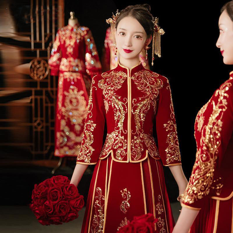 秀禾服显瘦2021新款夏经典中式传统新娘结婚礼服婚服敬酒服女