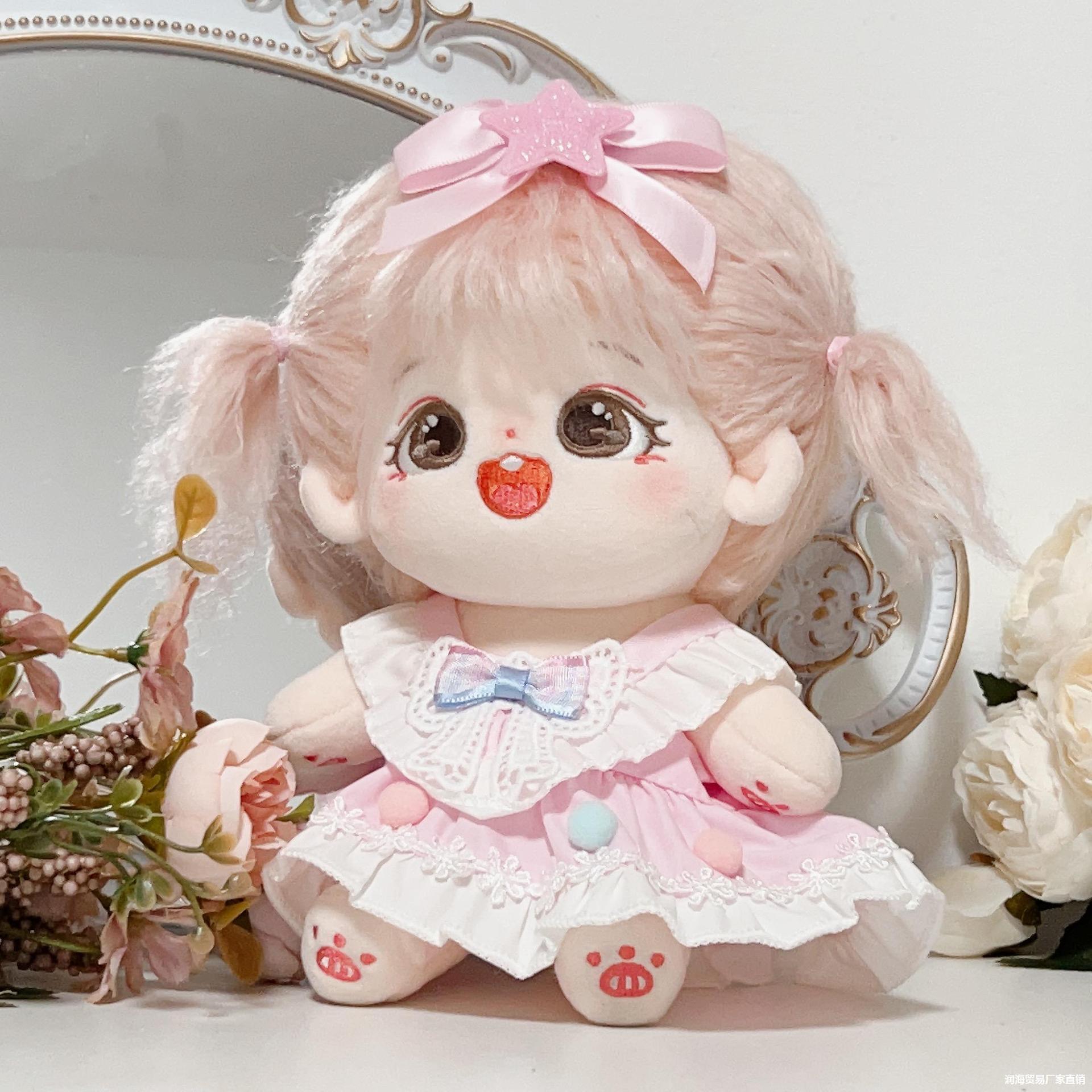 棉花娃娃20厘米的衣服和鞋子洛丽塔中国风女孩圣诞节礼物娃衣换装