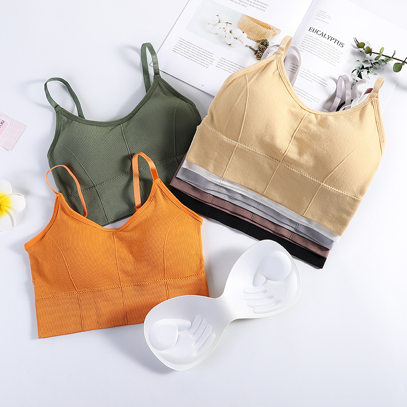 Seamless Beauty Back Camisole Tube Top Tube Top Bra Women's Base Girl Integrated Anti-Exposure Thin 646
