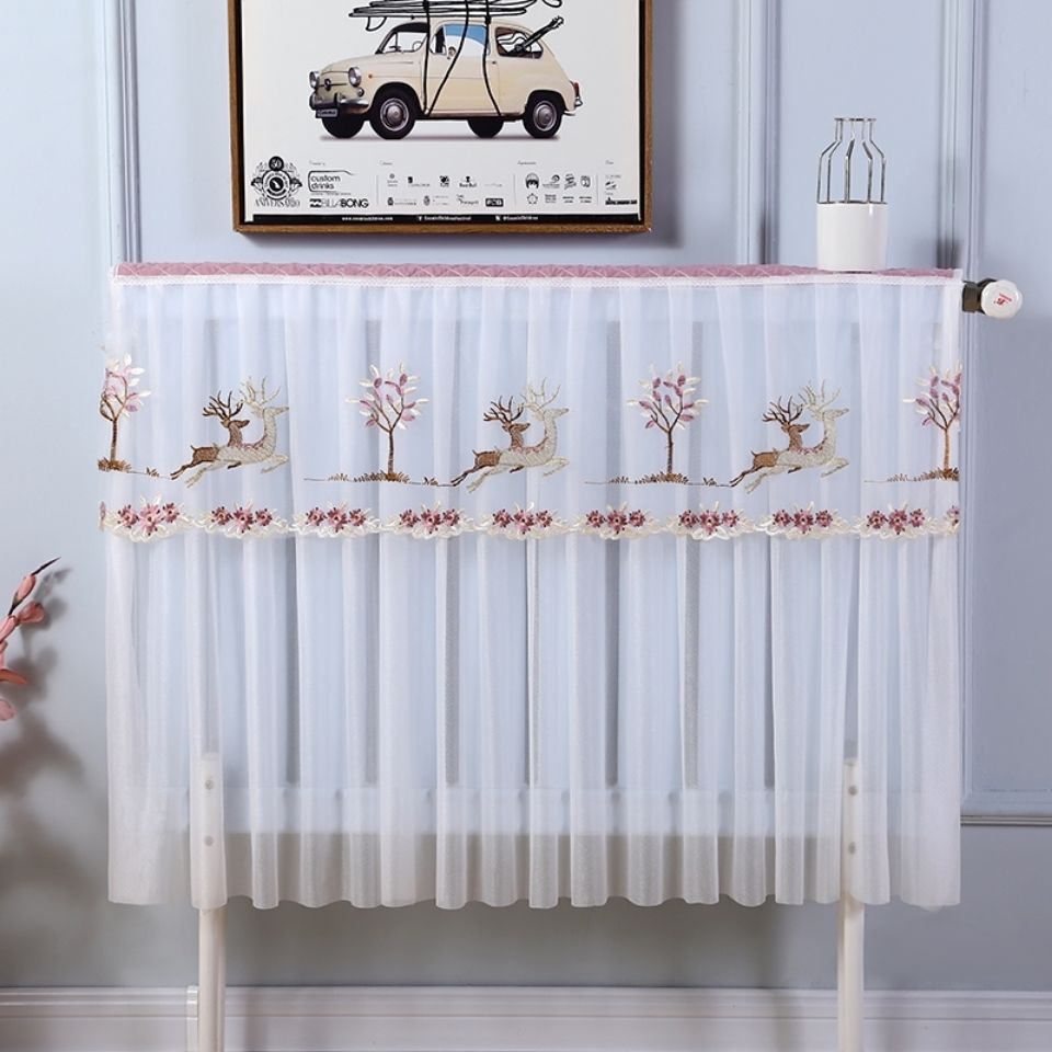 暖气片罩新款全包防尘罩家用通用型暖气罩遮挡暖气防尘防熏墙布艺