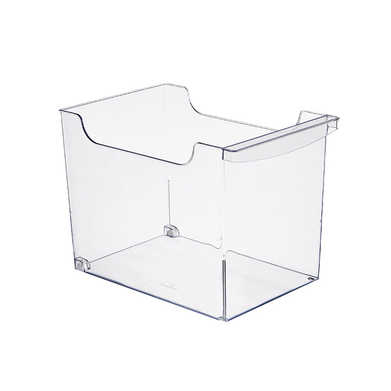 Factory Wholesale Oblique Desktop Storage Box Pet Transparent Box with Pulley Kindergarten School File Organizing Box