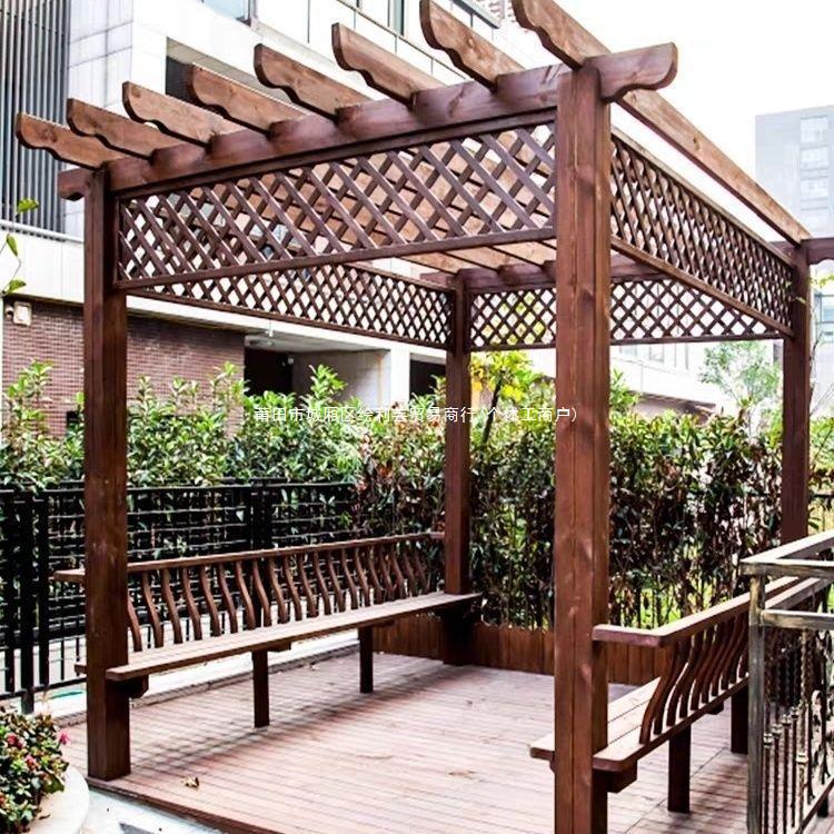 防腐木葡萄架长廊凉亭木屋紫藤架花架廊架-阿里巴巴