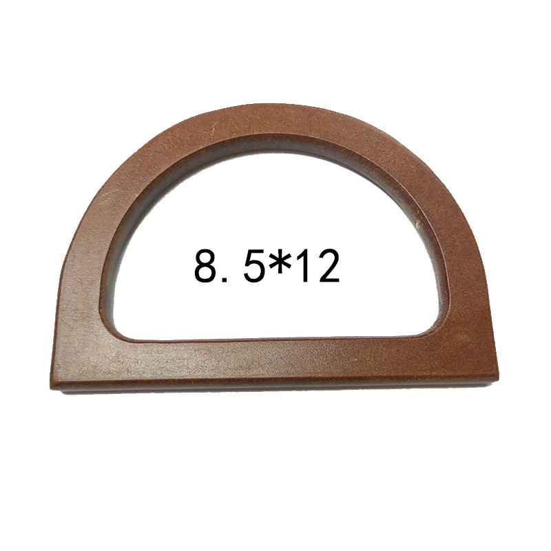 Bag Handle High-Grade Wooden Hand Wrist Box and Bag Hardware Accessories round D-Shaped Wooden Handle in Stock and Fast Delivery