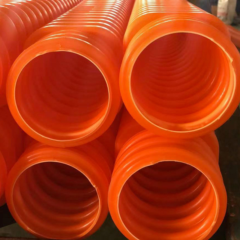 厂家供应mpp矩形波纹管橘色mpp高压电力波纹管电力电缆埋地穿线管