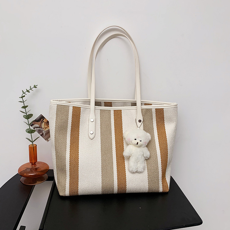 Bags Cross-Border Bag for Women 2021 New Korean Style Fashion Tote Bag Canvas Women's Bag Shoulder Bag Women's Shopping Bag