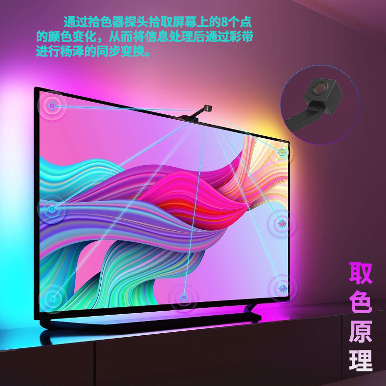 Graffiti IPC TV Screen Color Picker RGB Full Color Range Magic Color LED Light with Screen Atmosphere Synchronous Color Picker