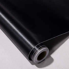 黑色拉丝贴纸自粘装饰不锈钢pvc不干胶防水鱼缸背景贴贴膜即时贴