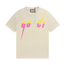 gucci/古驰 24新款短袖t恤男女圆领休闲上衣联名印花字母图案logo